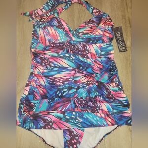 Simply Swim One Piece Swimsuit Tummy Control NWT 1X